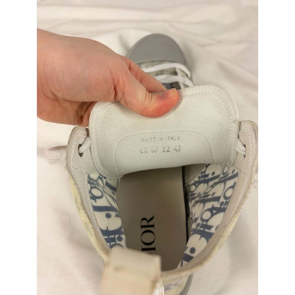 Dior B23 High Dior Oblique High Top Sneaker Blue Grey Mens US 14 SPB-EB 367939 - Picture 8 of 16